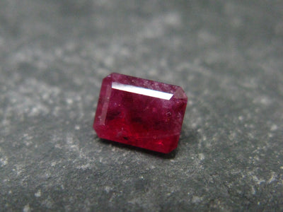 Beautiful Rare Gem Bixbite Red Beryl Emerald Cut Stone From Utah USA - 0.51 Carats - 5.6x4.2mm