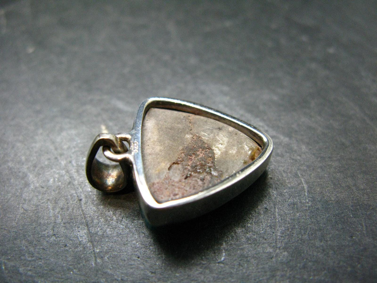 Dioptase Crystal Silver Pendant from Congo - 5.22 Grams - 1.1"