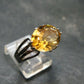 Stone of Success!! Natural Golden Yellow Citrine Faceted Sterling Silver Ring - Size 8.5 - 4.0 Grams