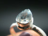 Cute Delicate Genuine Facetted Aquamarine Gem Sterling Silver Ring - Size 8 - 2.81 Grams