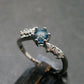 Natural Facetted Blue Topaz Crystal Ring - 1.85 Grams - Size adjustable