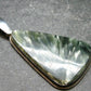 Natural Polished Seraphinite Clinochlore Angels Wings Silver Pendant from Russia - 2.0" - 6.42 Grams