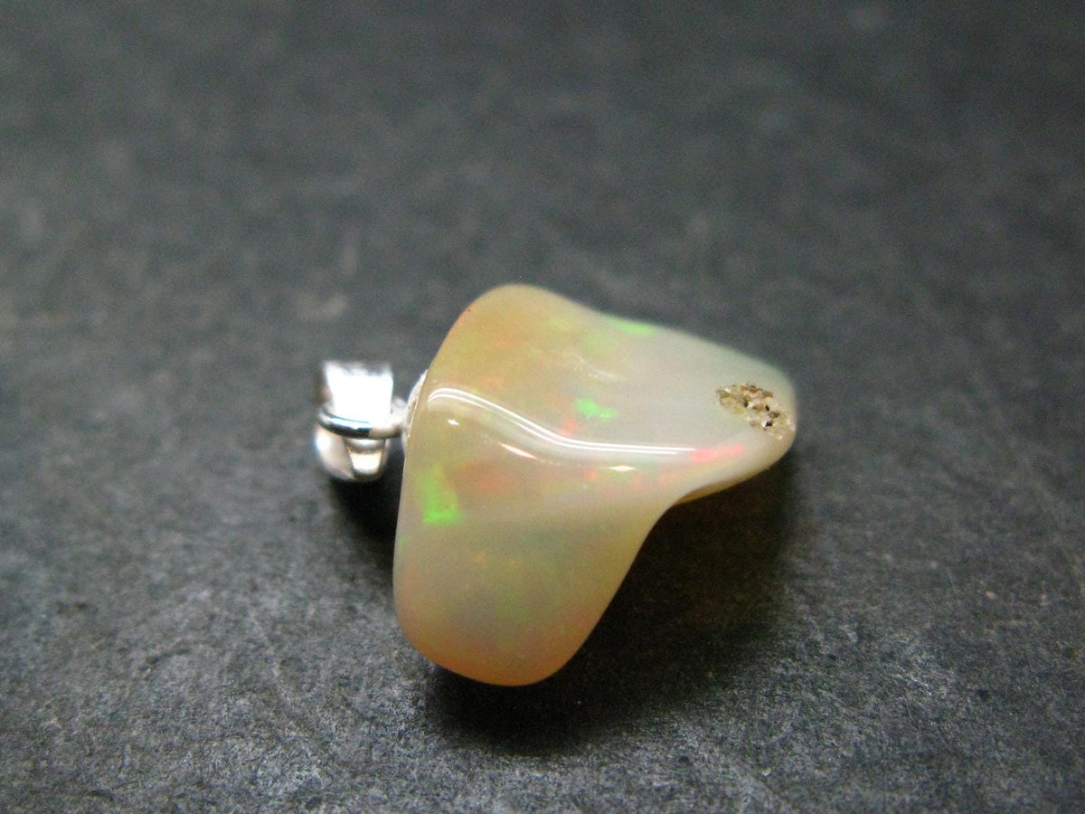 Opal Sterling Silver Pendant From Ethiopia - 0.7" - 1.16 Grams
