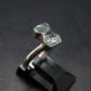 Blue Zircon Ring 925 Silver from Cambodia - Size 7