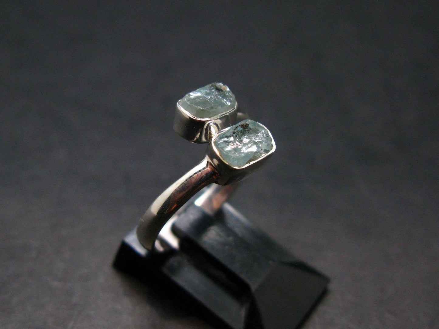 Blue Zircon Ring 925 Silver from Cambodia - Size 7