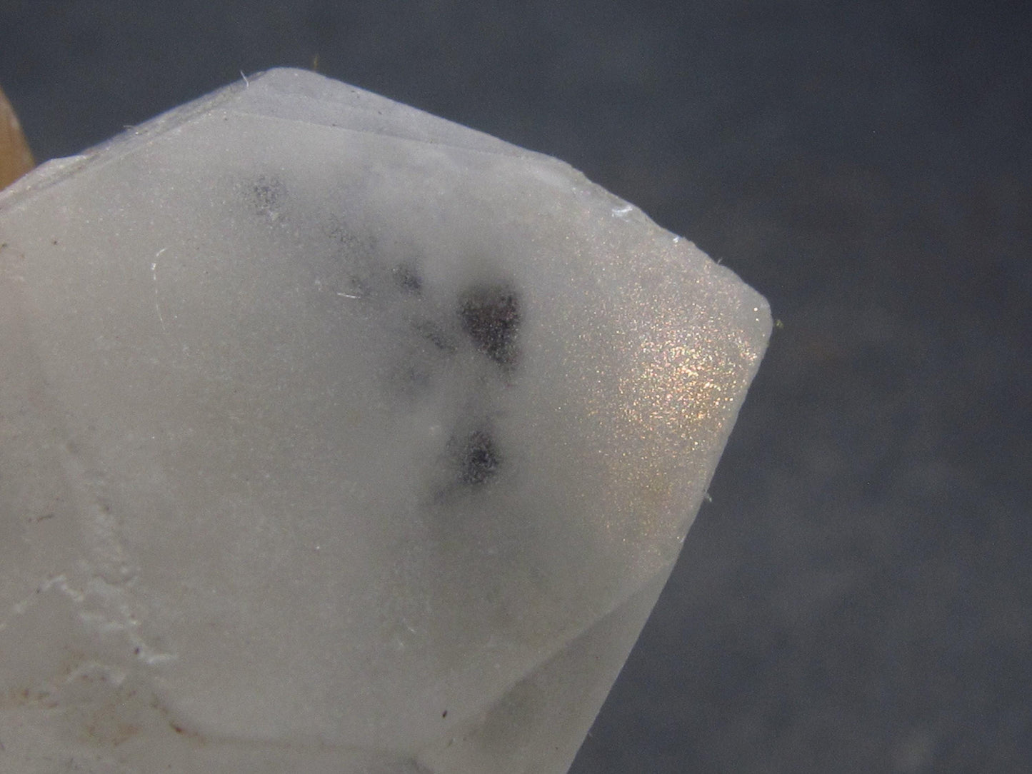 Hollandite in Quartz Crystal from Madagascar - 1.1" - 7.46 Grams