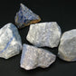 Lot of 5 Natural Rough Unheated Blue Quartz Stones from Brazil