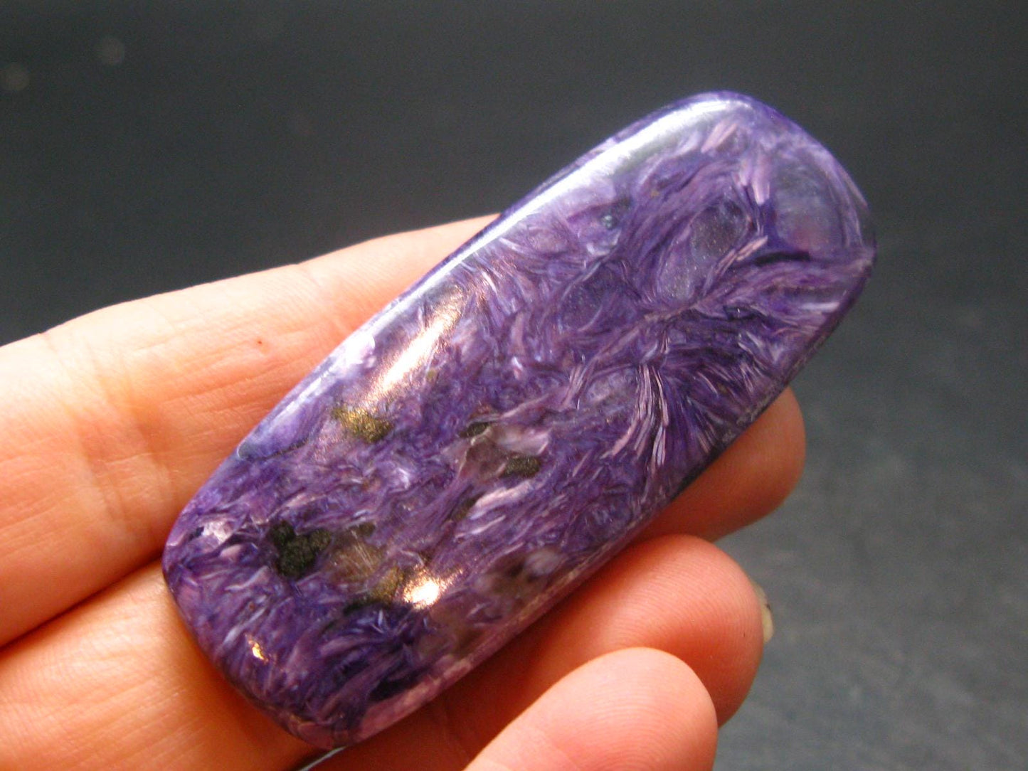 Rare High-Quality Charoite Cabochon From Russia - 2.2"