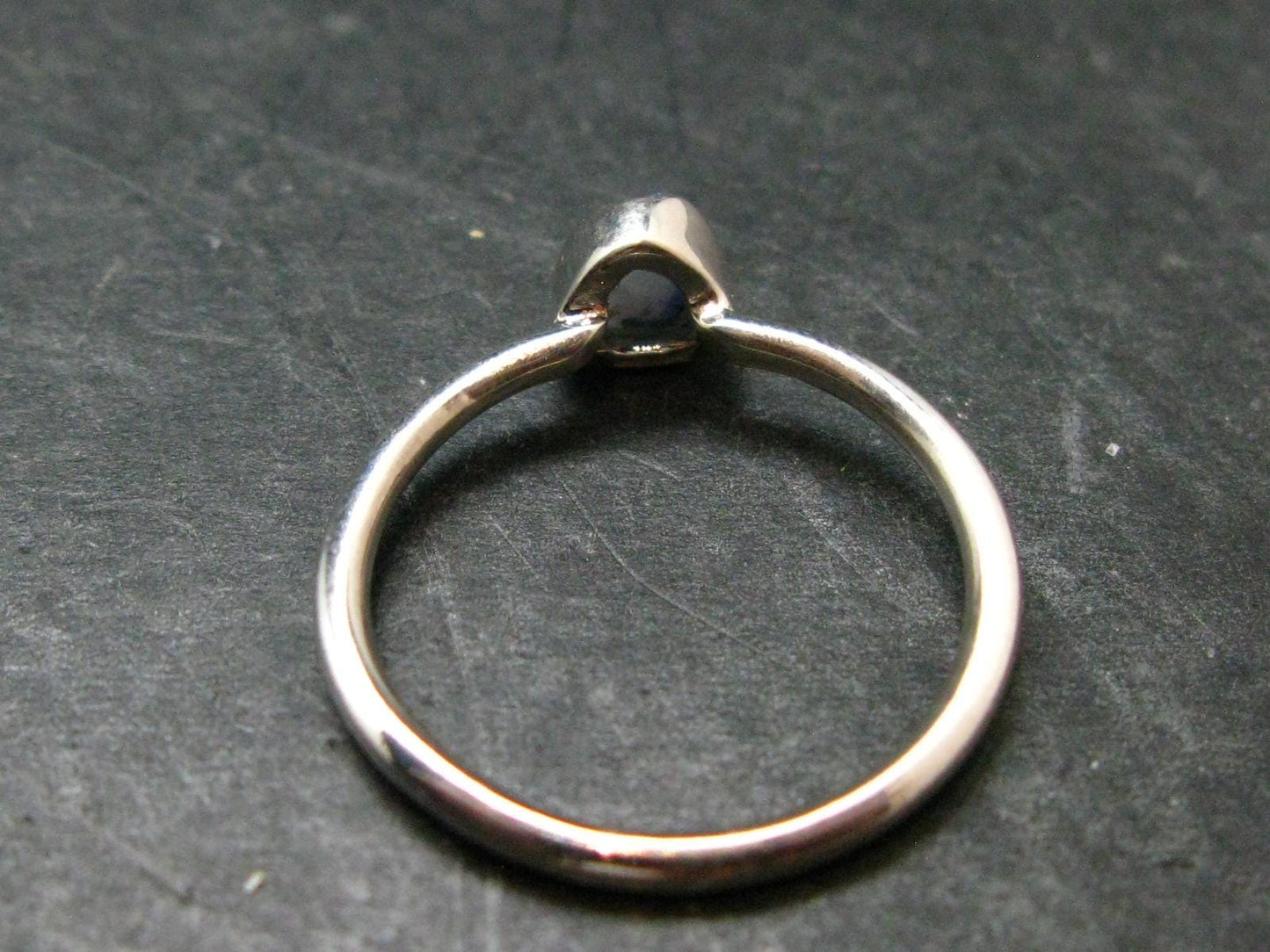 Benitoite Silver Ring From California - Size 8 - 1.86 Grams