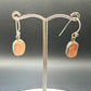 Natural Rhodochrosite Sterling Silver Dangle Earrings | Pink Crystal Earrings