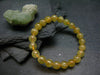 Australian Golden Prehnite Genuine Bracelet ~ 7 Inches ~ 8mm Round Beads
