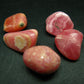 Lot of 5 natural rich pink color Rhodochrosite tumbled stones from Argentina