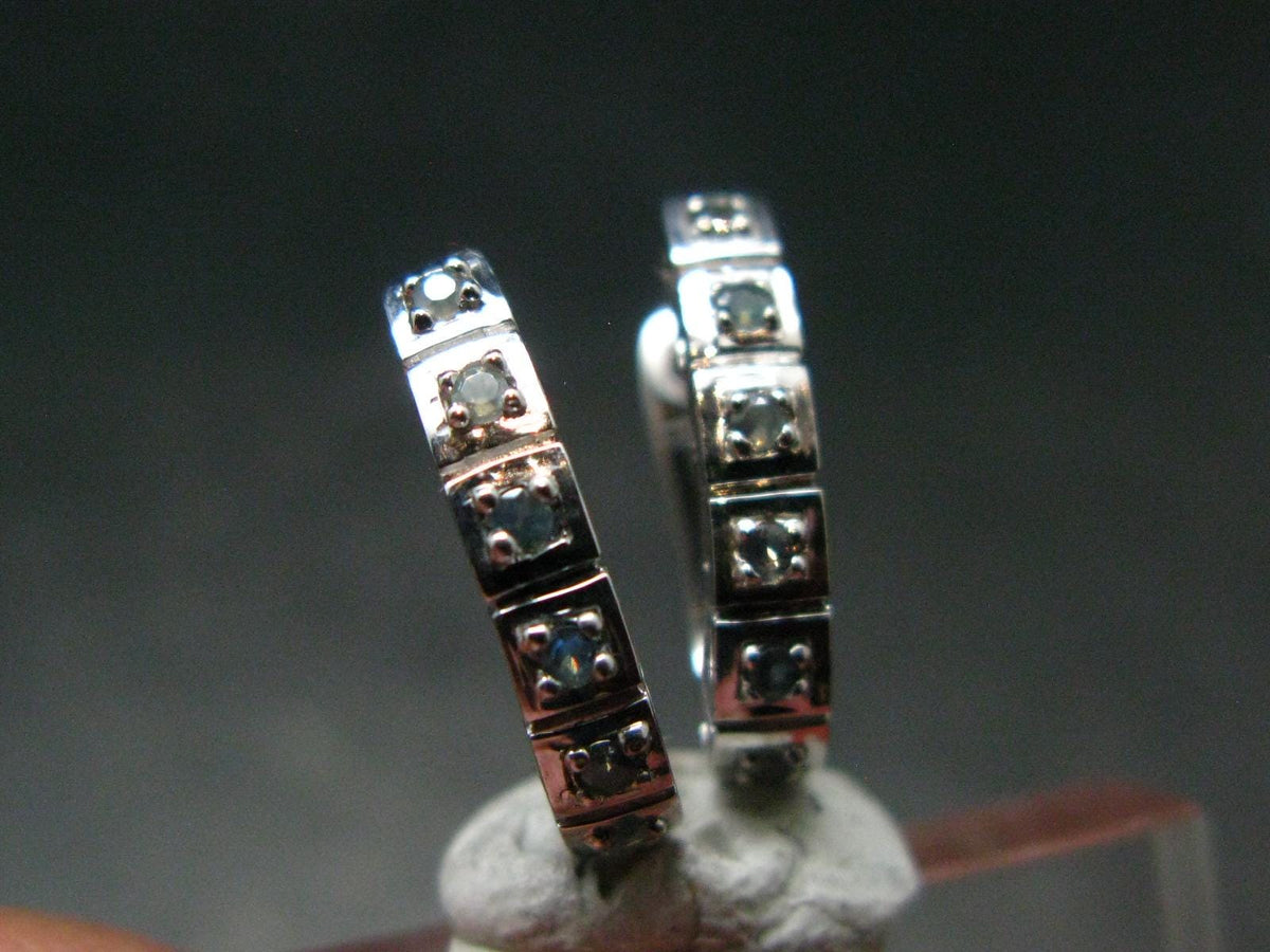 Genuine Alexandrite Gem Silver Earrings From Russia - 2.08 Grams