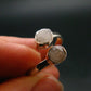 Very Rare White Cryolite 925 Silver Ring from Greenland - Size 8 - 2.32 Grams