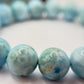 Larimar Beaded Bracelet Blue Gemstone Natural Jewelry Ocean Stone Gift