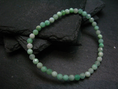 Chrysoprase Genuine Bracelet ~ 7 Inches ~ 4mm Facetted Beads