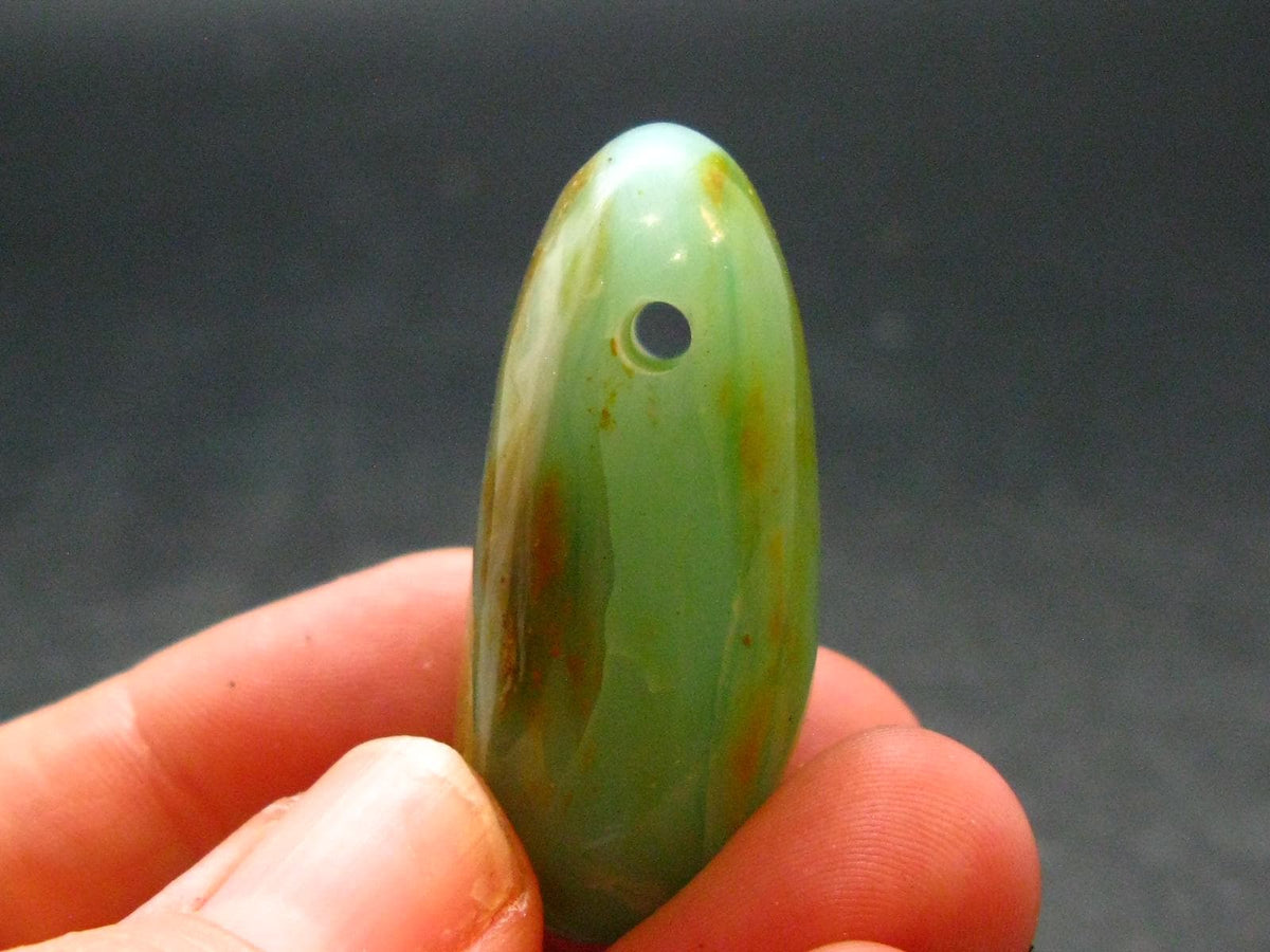 Rare Blue Opal Metal Free Pendant from Peru - 1.5" - 15.75 Grams