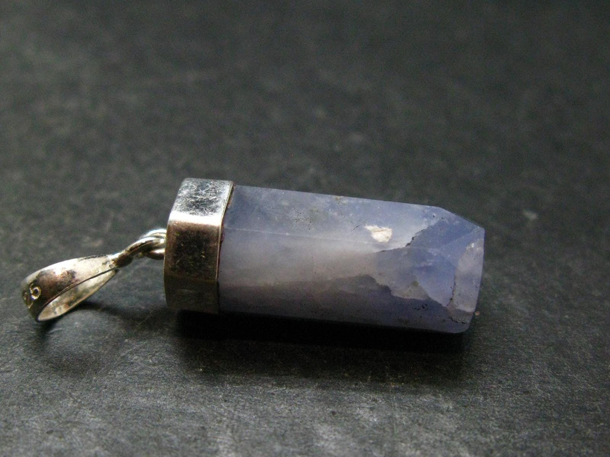 Rare Raw Hackmanite Silver Pendant from Afghanistan - 1.4" - 4.55 Grams