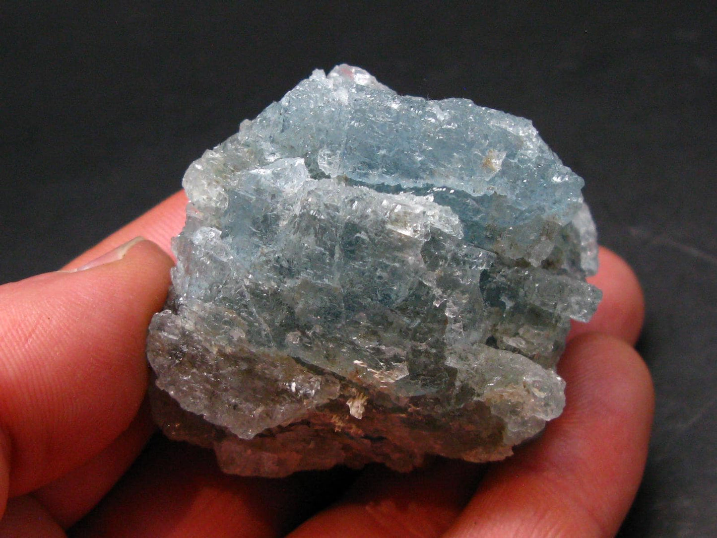 Gem Aquamarine Etched Crystal Blue Beryl From Brazil - 95.04 Grams - 2.3"