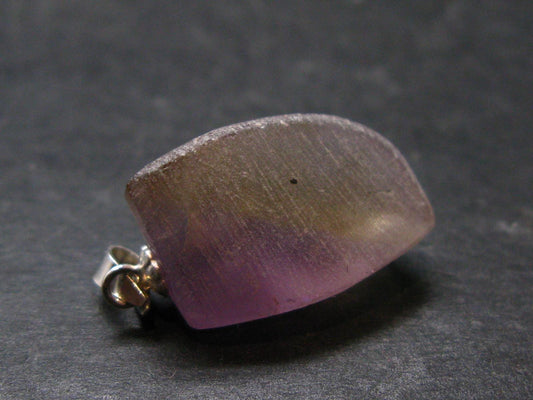 Stunning Natural Gem Ametrine Crystal Silver Pendant From Bolivia - 1.0" - 3.39 Grams