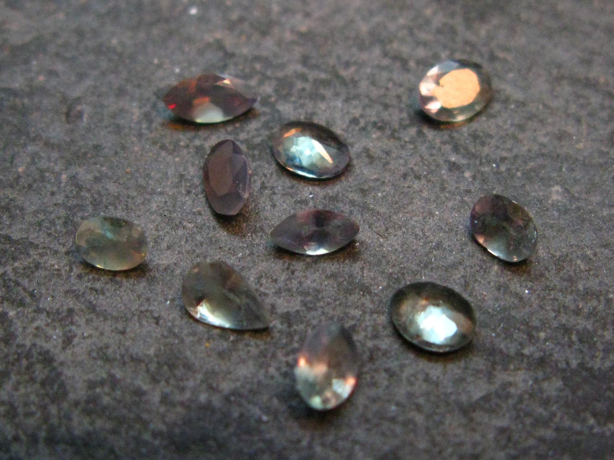 Lot of 10 Alexandrite Chrysoberyl Cut Facetted Gems From Russia - 1.49 Carats Combined