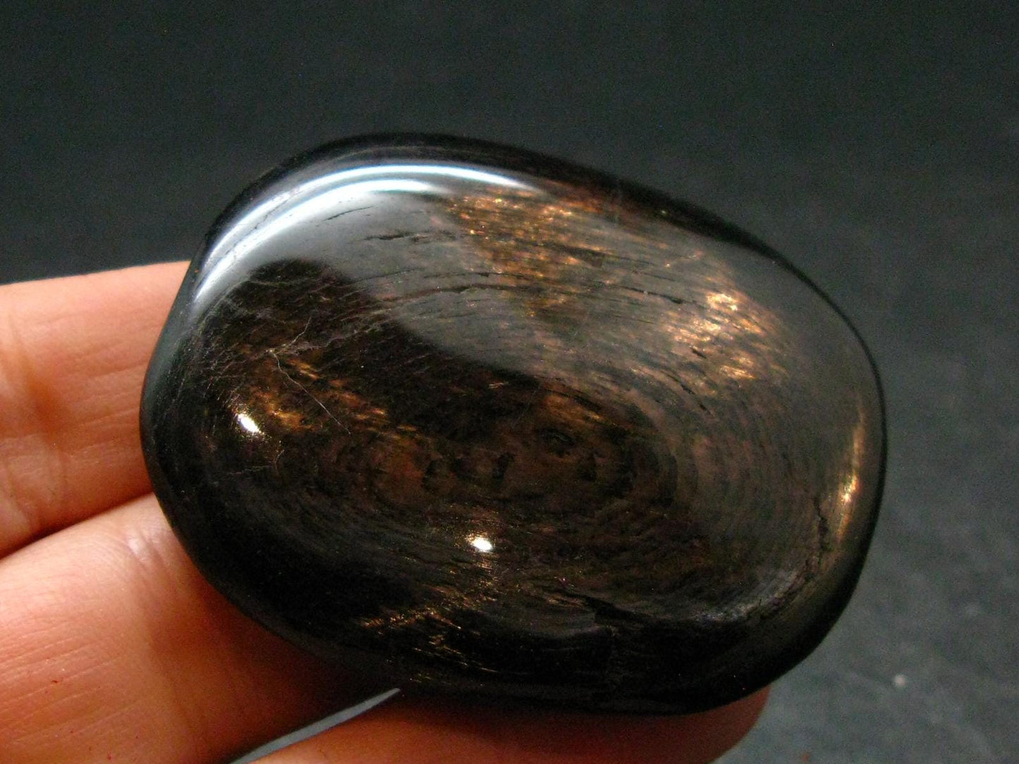 Tumbled Hypersthene Stone From Canada - 1.9"