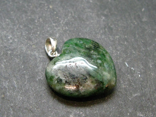 Rare Eclogite Heart Pendant From Norway - 1.0" - 3.79 Grams