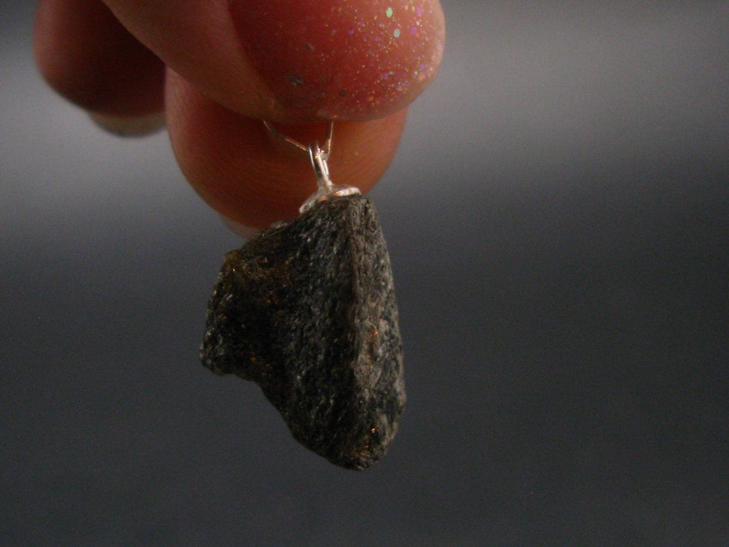 Phenakite Phenacite Crystal Silver Pendant from Russia - 0.8" - 2.28 Grams