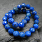 Lapis Lazuli Lazurite Genuine Bracelet ~ 7 Inches ~ 6mm Round Facetted Beads