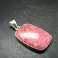 Thulite Silver Plated Pendant From Norway - 1.7" - 7.50 Grams