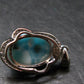 Summer’s Sea!! Rare Polished Cabochon Blue Larimar Pectolite Silver Pendant From Dominican Republic - 1.1" - 4.48 Grams