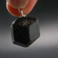 Sharp Black Melanite Andradite Garnet Silver Pendant From Mali - 0.9" - 8.71 Grams