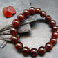 Gem Garnet Hessonite Genuine Bracelet ~ 7 Inches ~ 10mm Round Beads