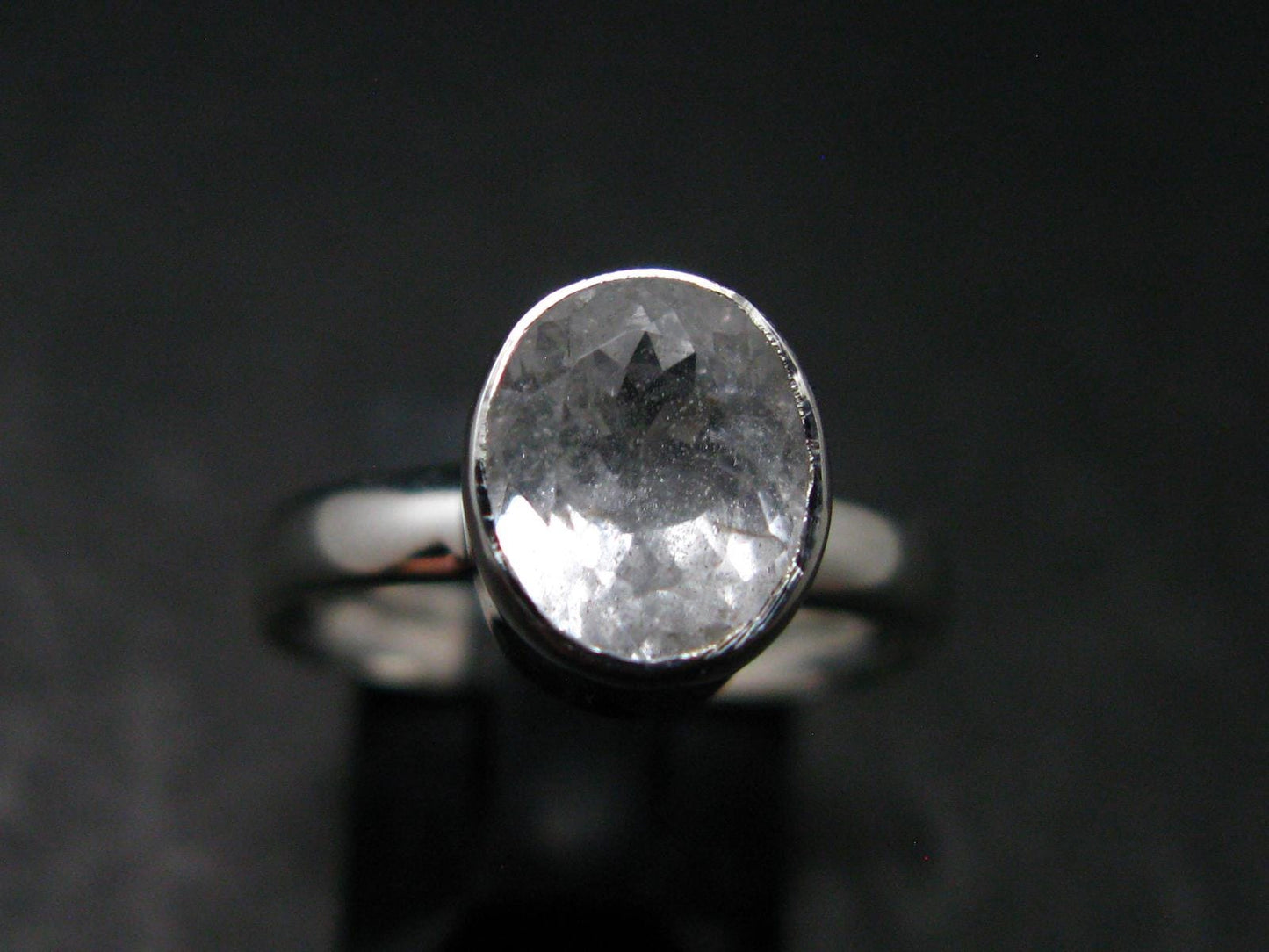 Phenakite Phenacite Crystal Silver Ring From Russia - Size 7 - 2.23 Grams
