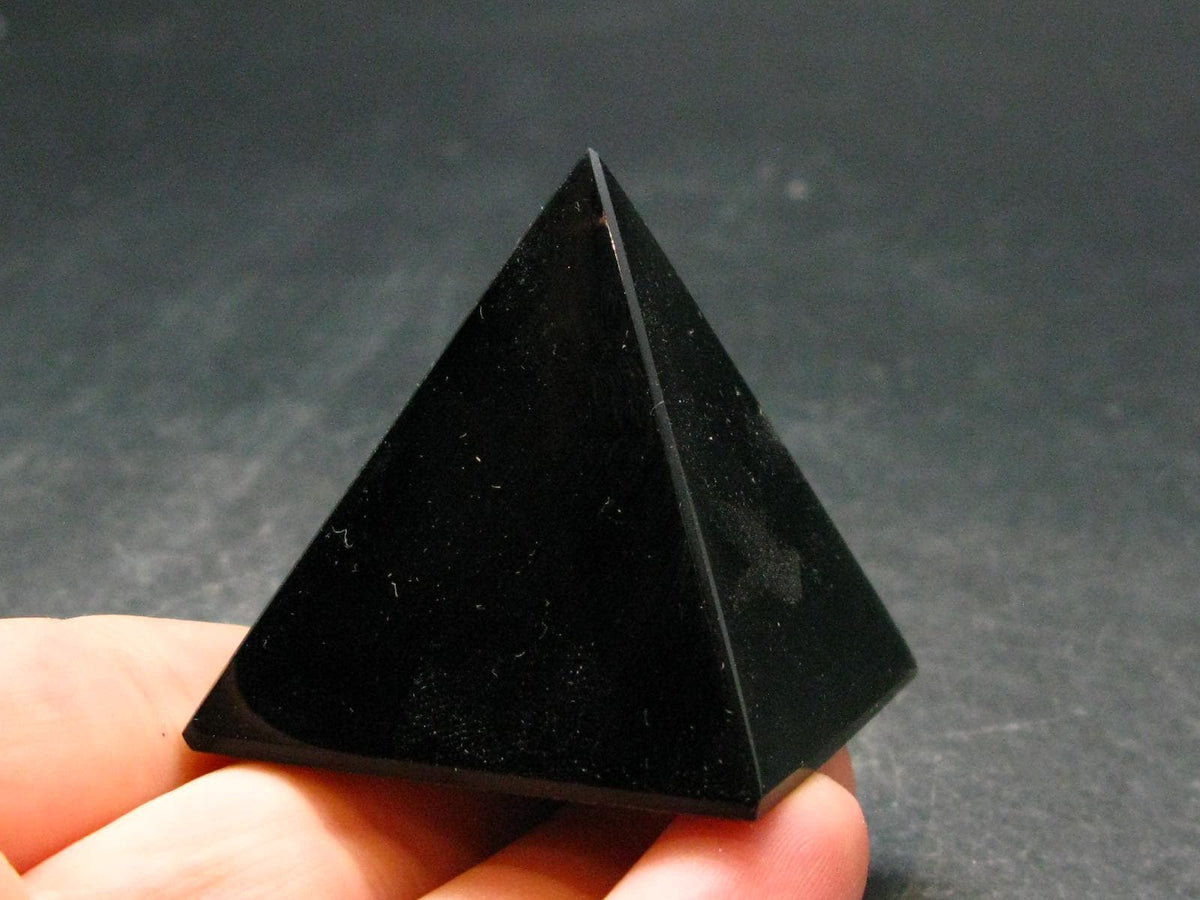 Black Obsidian Pyramid From Mexico - 1.5"