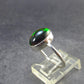 Rare Black Opal Sterling Silver Ring from Australia - Size 6.25 - 2.18 Grams