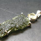 Moldavite & Libyan Tektite Silver Pendant - 2.1" - 5.9 Grams