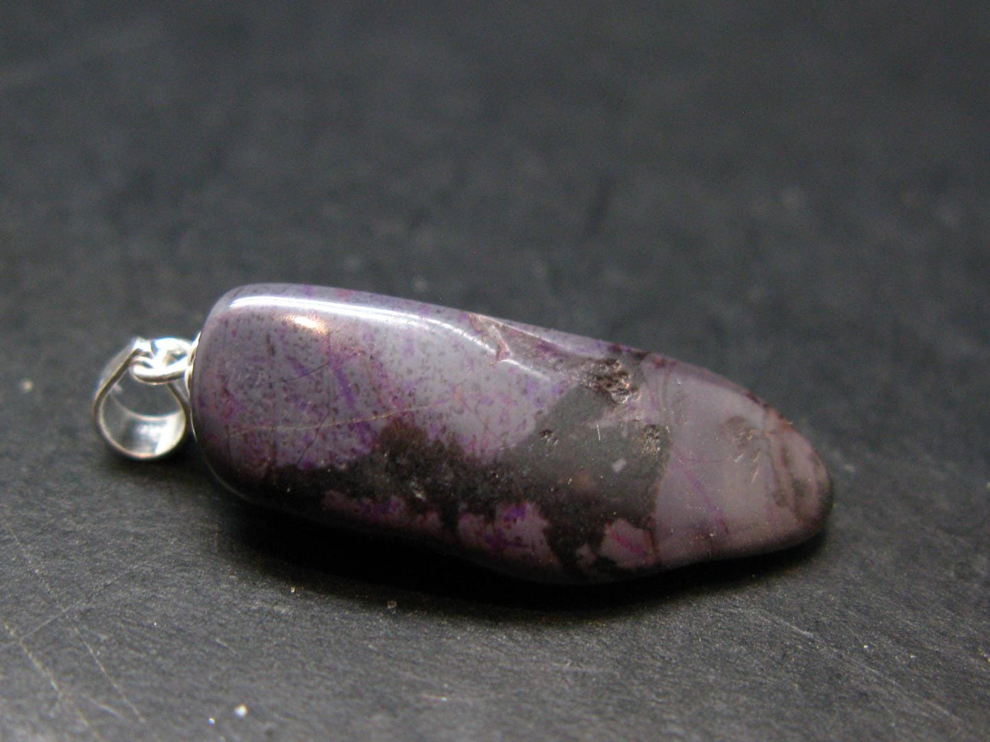 Rich Purple Sugilite Silver Pendant From South Africa - 1.2" - 3.43 Grams