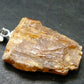 Orange Kyanite Crystal Silver Pendant From Tanzania - 1.2" - 5.26 Grams