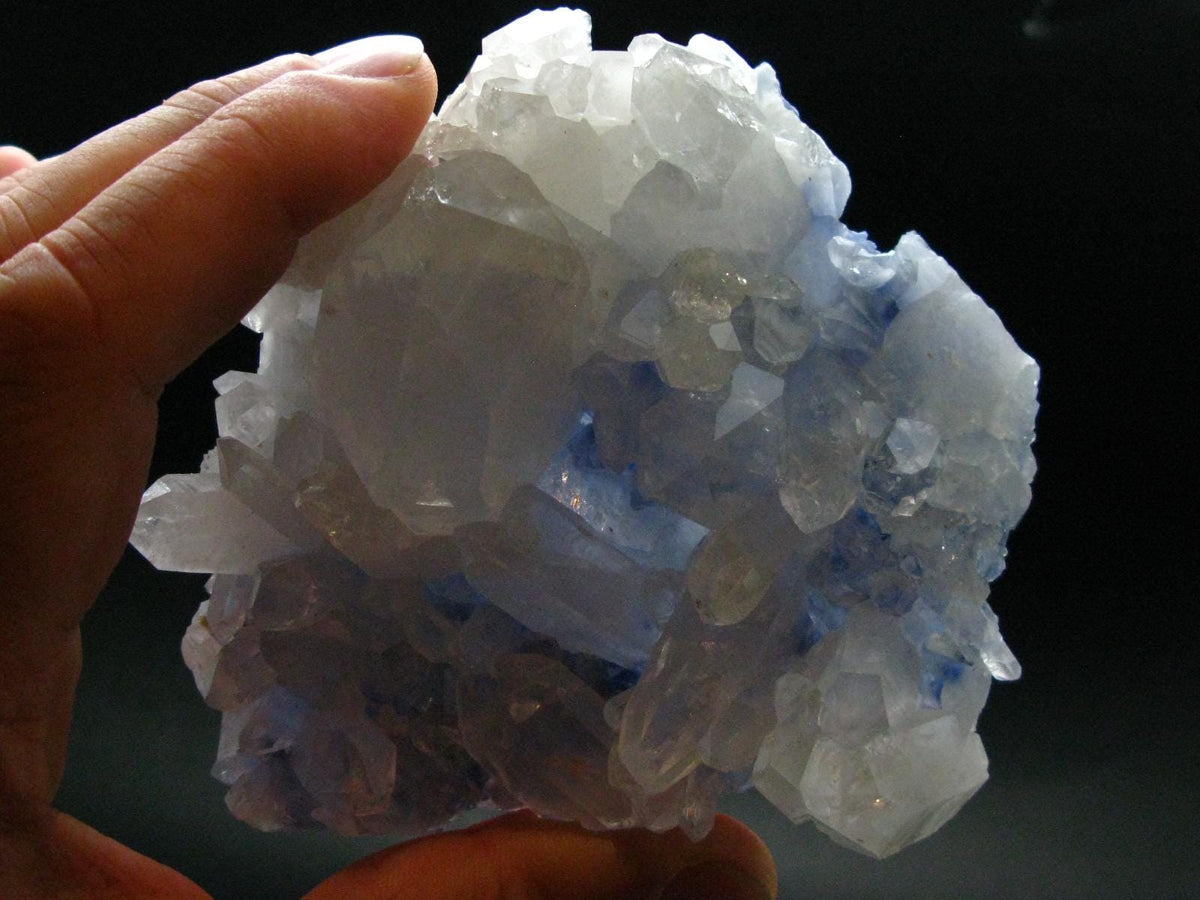 Dumortierite In Quartz Inclusion Cluster From Brazil - 4.3" - 253.86 Grams