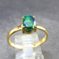 Rare Black Opal Gold Plated Silver Ring from Australia - Size 10 - 2.20 Grams