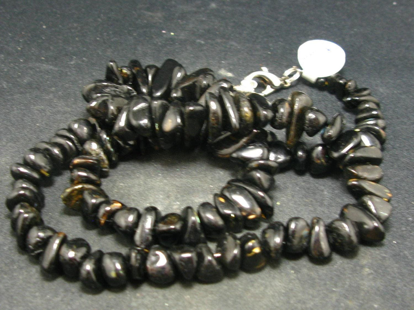 Rare Nuumite Nuummite Necklace From Greenland - 17"
