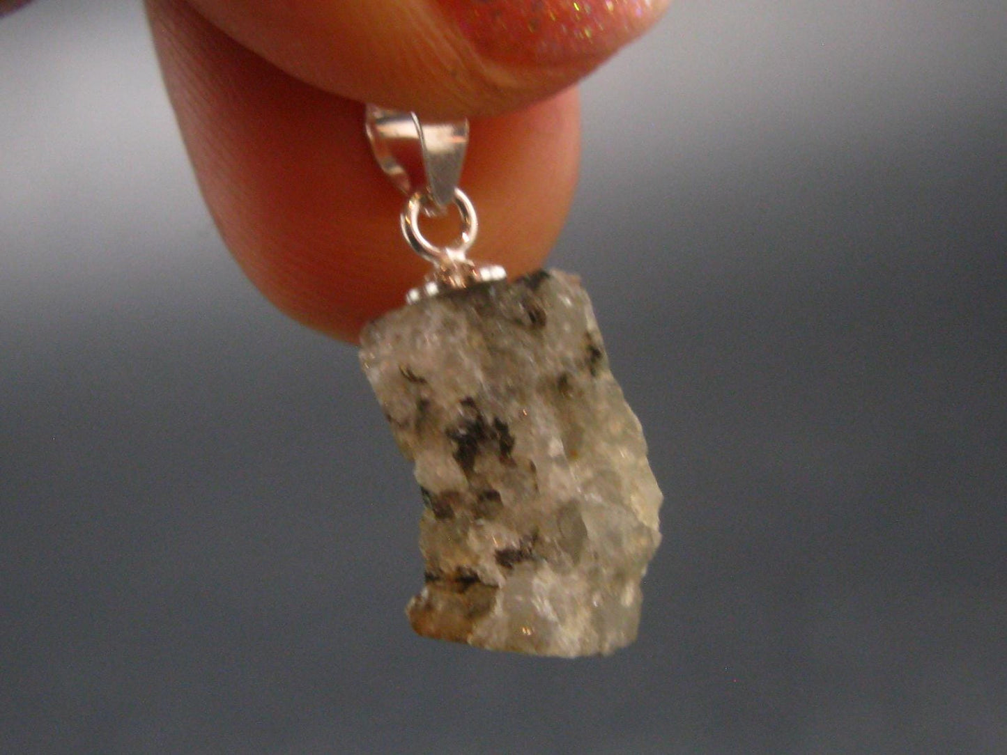 Phenakite Phenacite Crystal Silver Pendant from Russia - 0.8" - 1.32 Grams