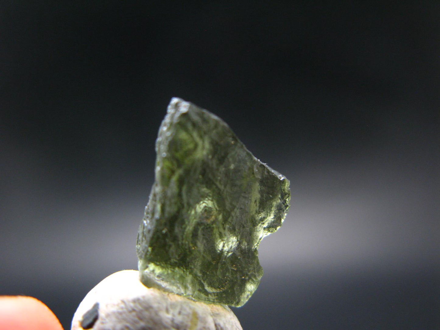Moldavite Tektite Raw Piece from Czech Republic - 0.7" - 4.70 Carats - 0.94 Grams