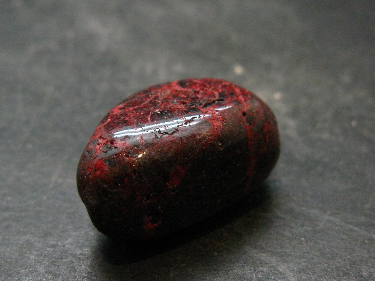 Red Cinnabar Cinabar Tumbled Piece From Spain - 18.29 Grams - 1.2"