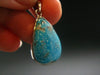 Amazing Intense Blue Genuine Turquoise 925 Silver Pendant - 1.3" - 4.23 Grams