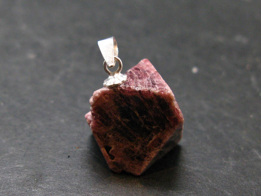 Spinel Crystal Silver Pendant From Vietnam - 0.8" - 4.85 Grams