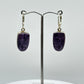 Charoite & Sterling Silver Oval Drop Earrings - 9.68 Grams