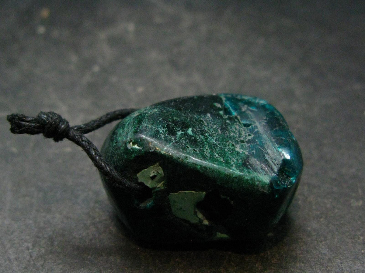Dioptase Metal Free Pendant from Congo - 22.49 Grams - 1.1"