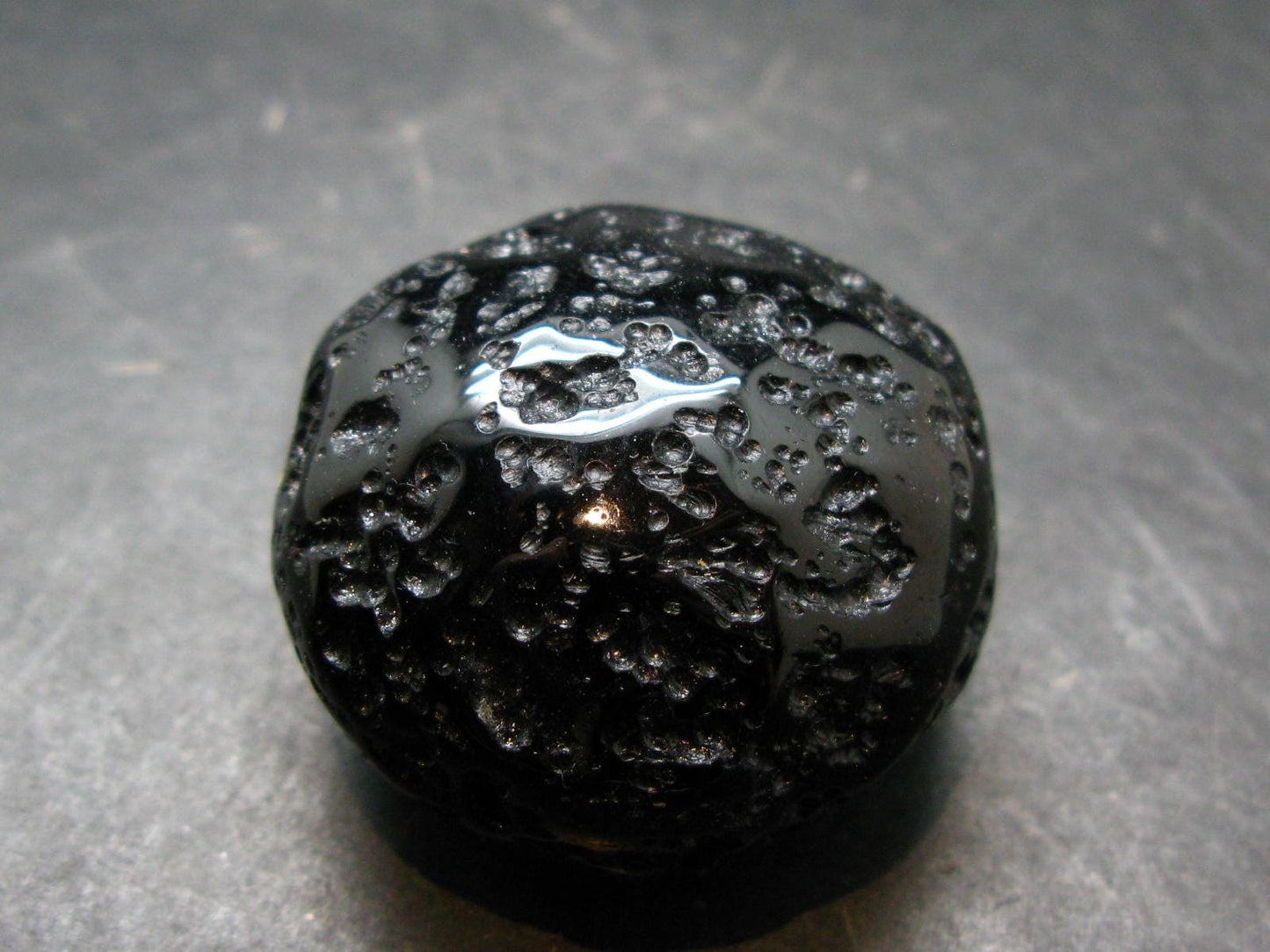 Rare Large Black Tibetan Tektite Raw Piece from Tibet - 1.5" - 57.0 Grams
